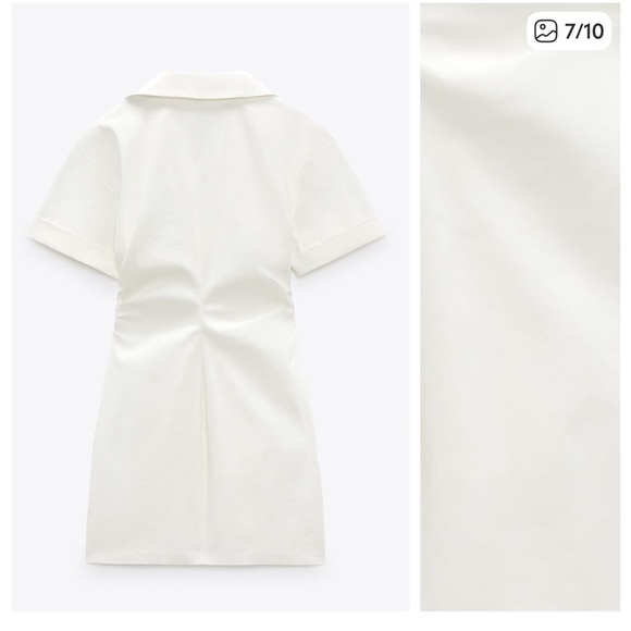 Zara White Lace Up Dress - Picture 7 of 7